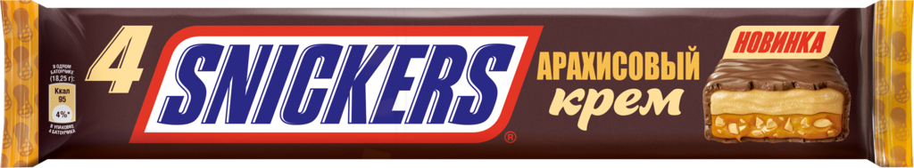 Батончик Snickers Арахисовый крем